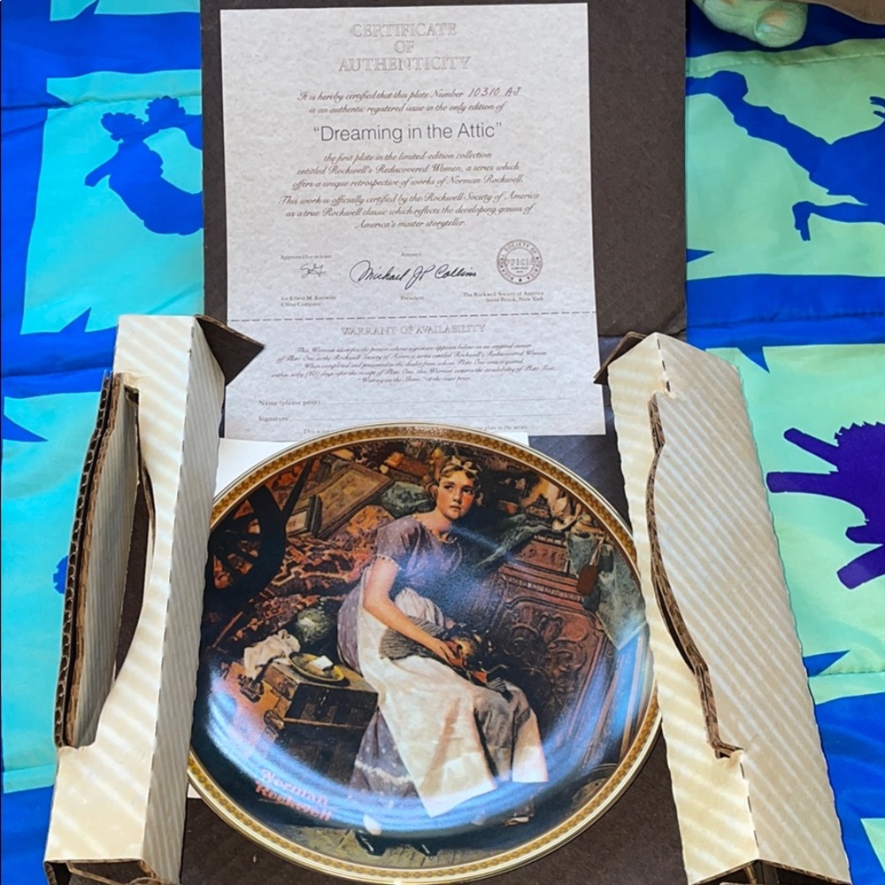 I’m in the attic Norman Rockwell plate